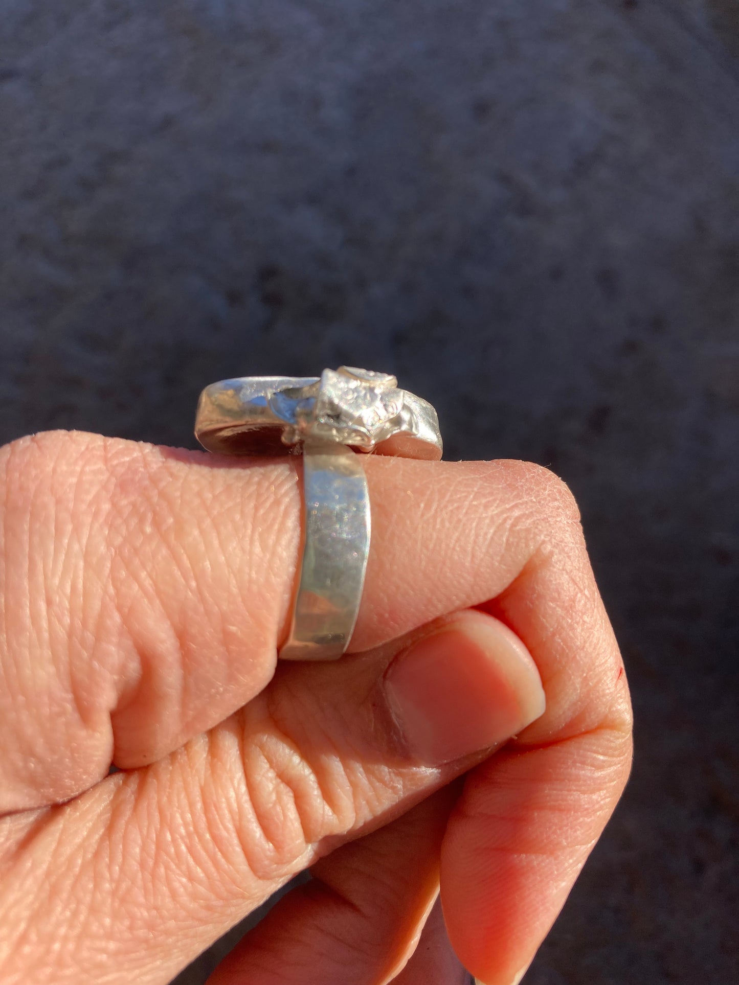 Blue Lace Agate Oval Ring