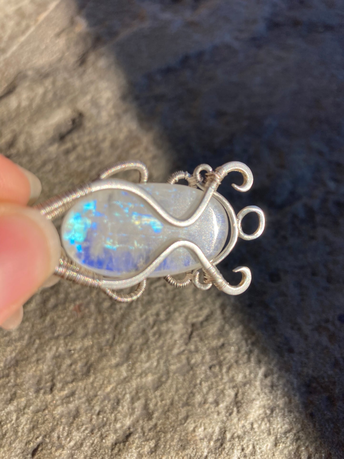 Rainbow Moonstone Pendant