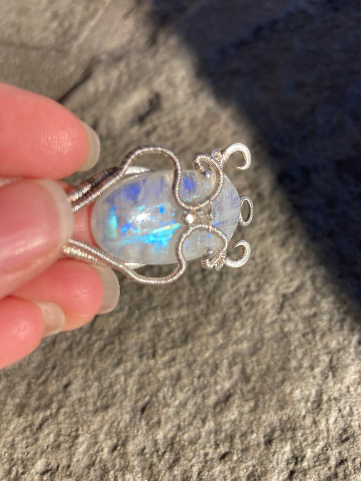 Rainbow Moonstone Pendant