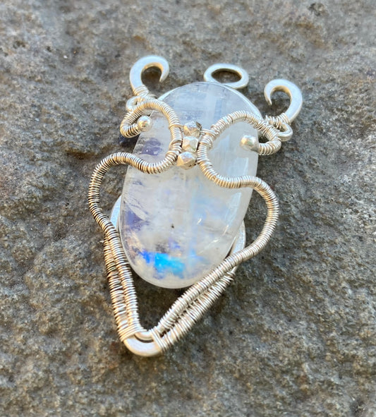 Rainbow Moonstone Pendant